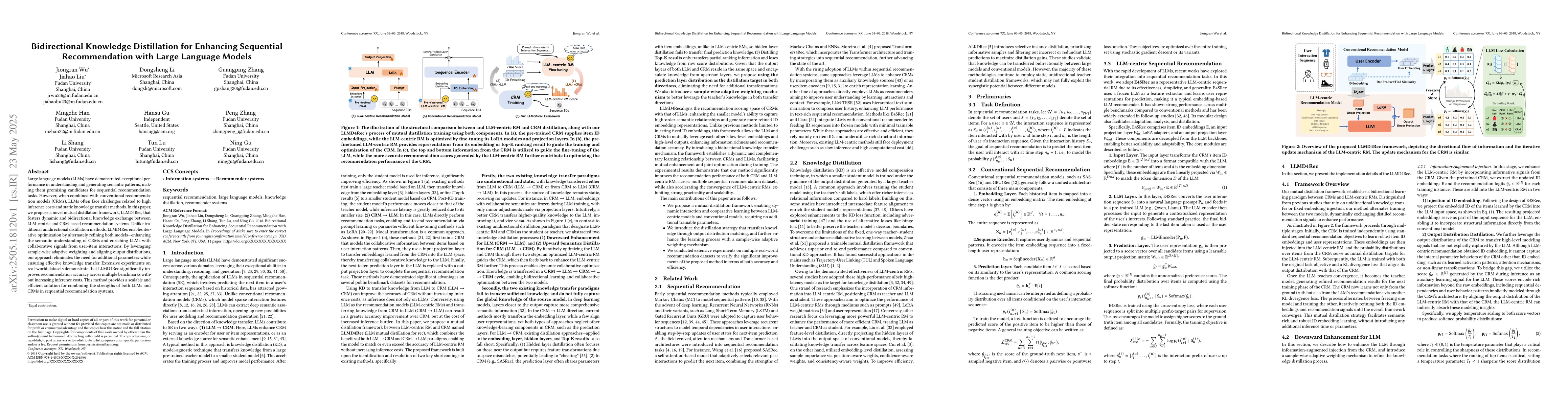 Thumbnail for Bidirectional Knowledge Distillation for Enhancing Sequential
  Recommendation with Large Language Models