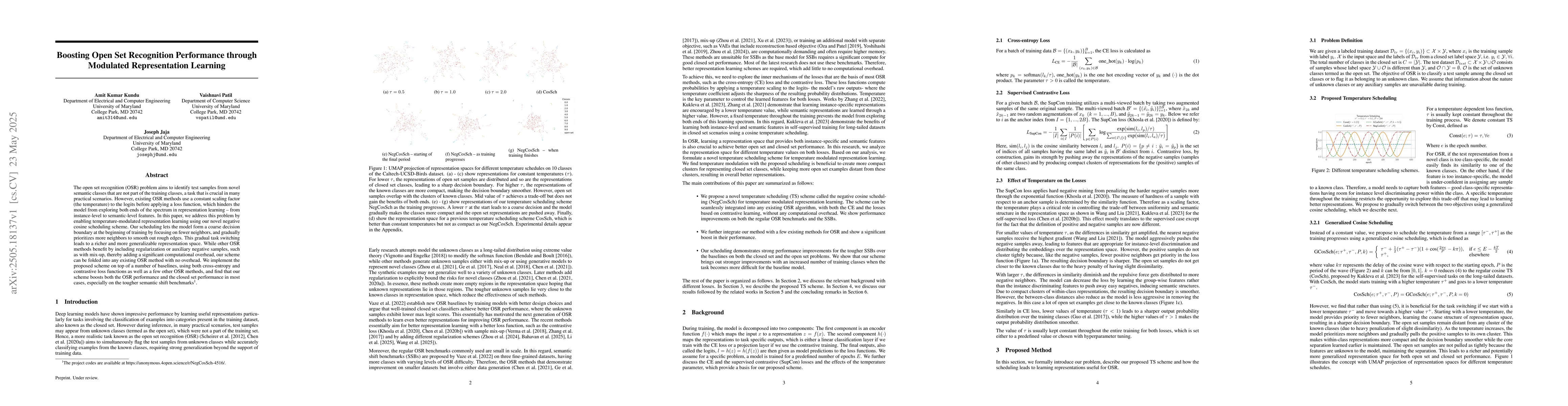 Thumbnail for Boosting Open Set Recognition Performance through Modulated
  Representation Learning