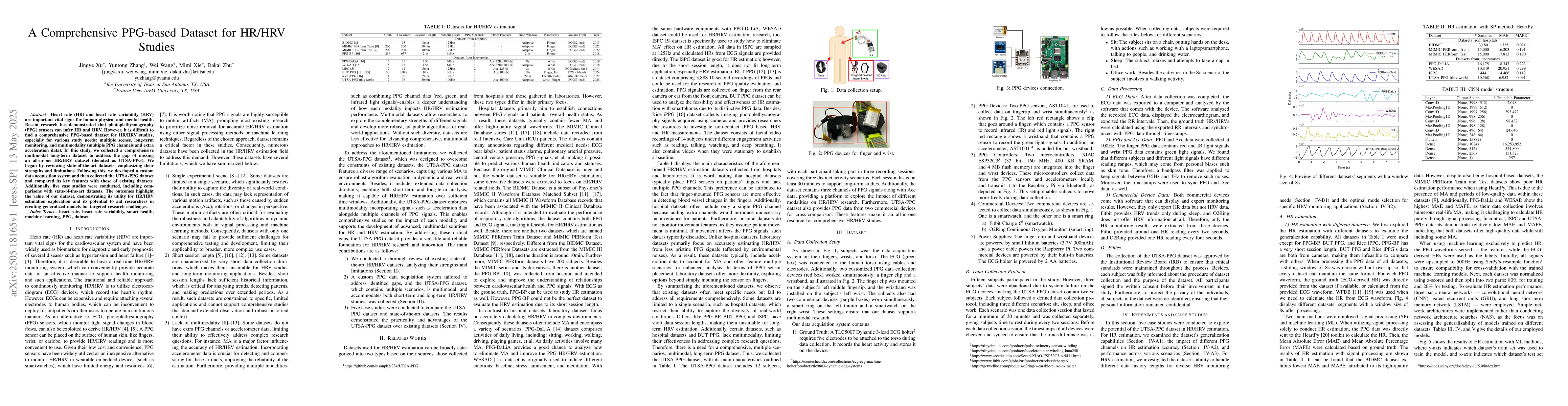Thumbnail for A Comprehensive PPG-based Dataset for HR/HRV Studies