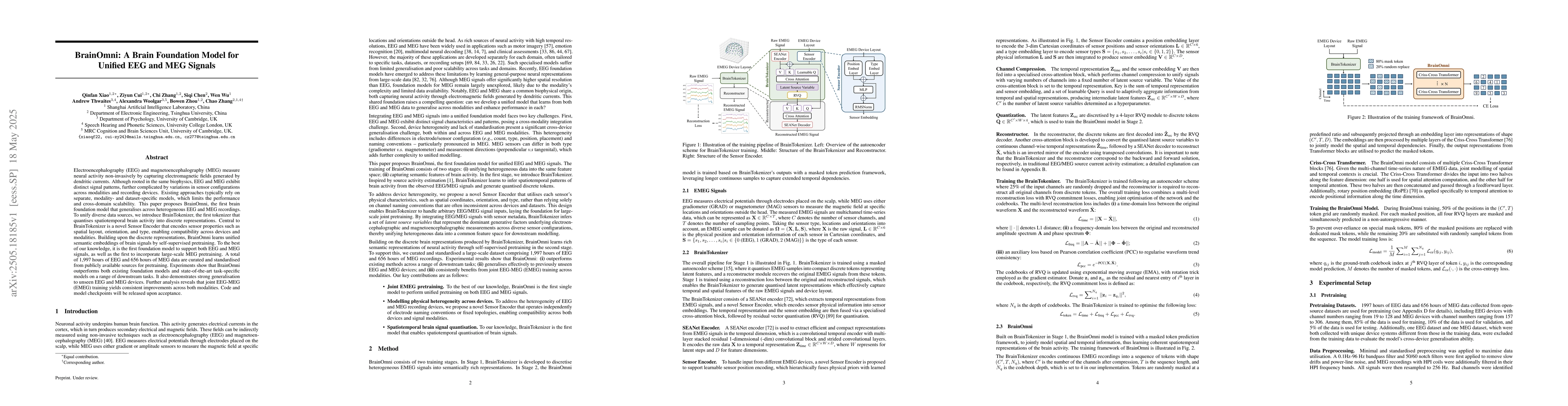 Thumbnail for BrainOmni: A Brain Foundation Model for Unified EEG and MEG Signals