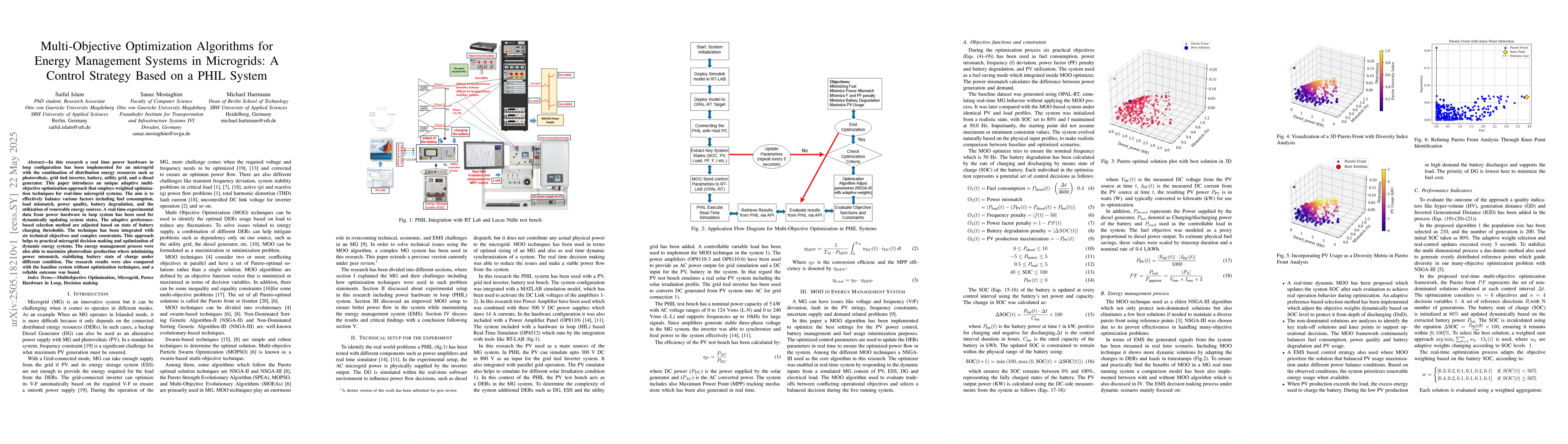 Thumbnail for Multi-Objective Optimization Algorithms for Energy Management Systems in
  Microgrids: A Control Strategy Based on a PHIL System