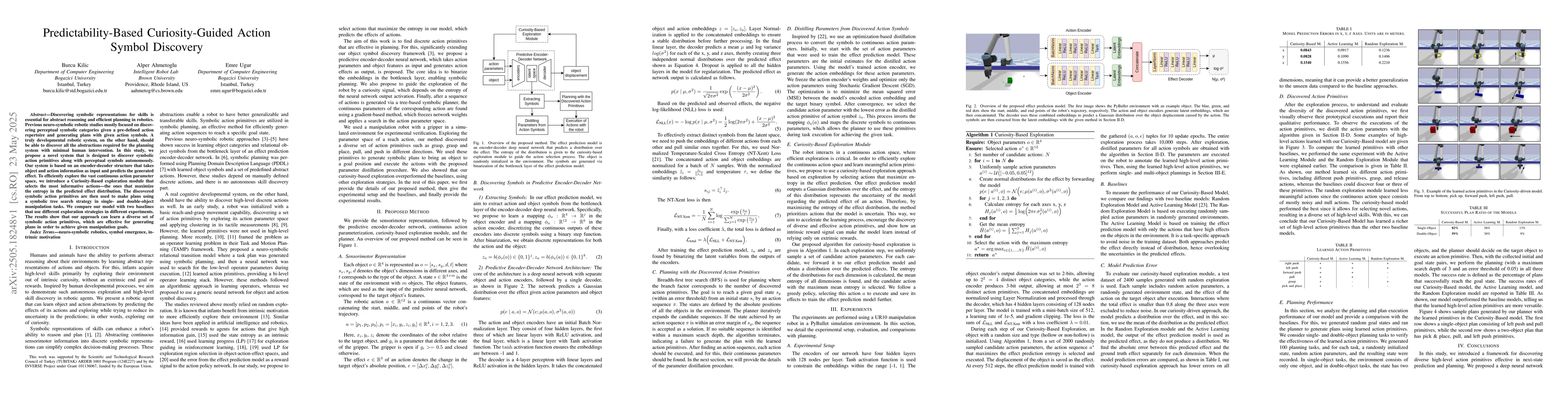 Thumbnail for Predictability-Based Curiosity-Guided Action Symbol Discovery