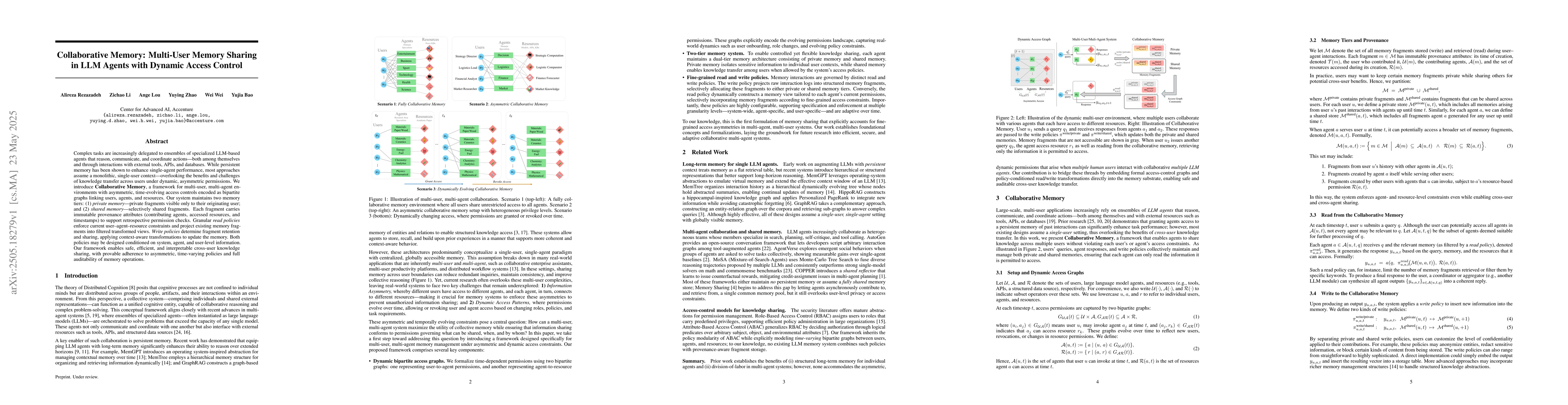 Thumbnail for Collaborative Memory: Multi-User Memory Sharing in LLM Agents with
  Dynamic Access Control