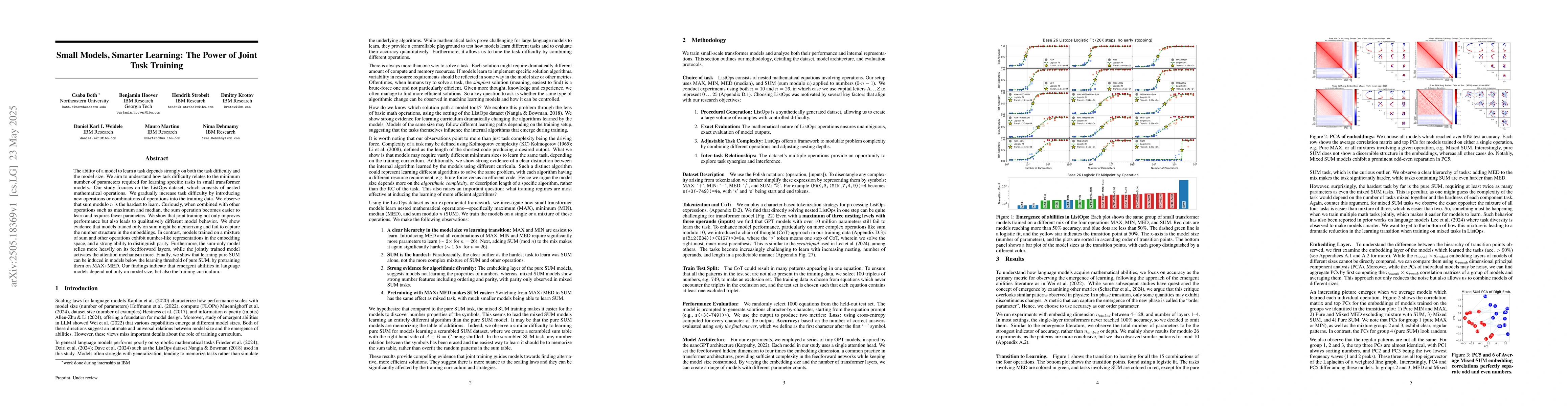 Thumbnail for Small Models, Smarter Learning: The Power of Joint Task Training
