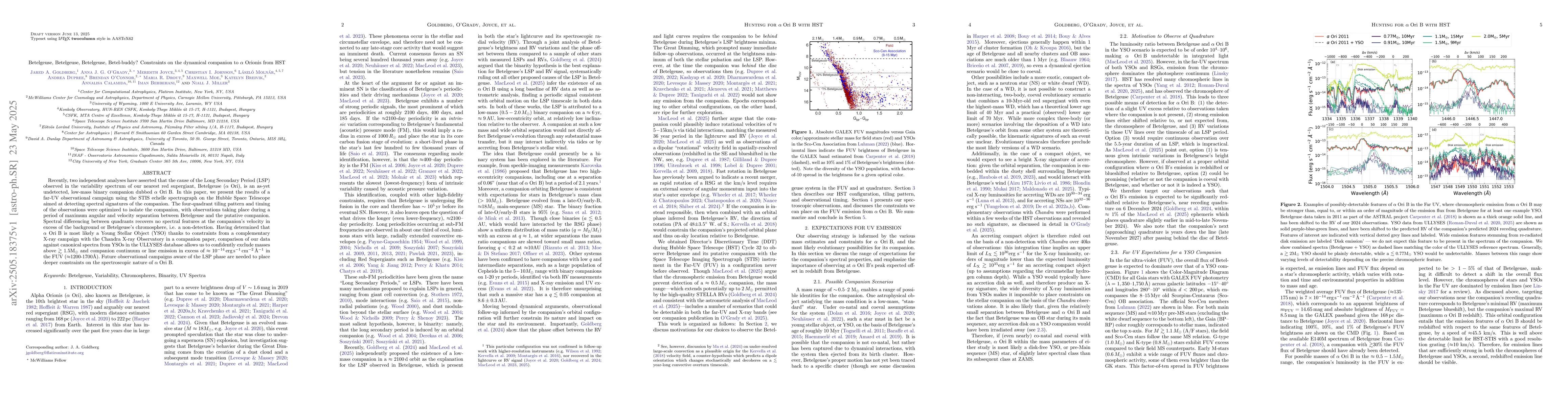 Thumbnail for Betelgeuse, Betelgeuse, Betelgeuse, Betel-buddy? Constraints on the
  dynamical companion to $α$ Orionis from HST