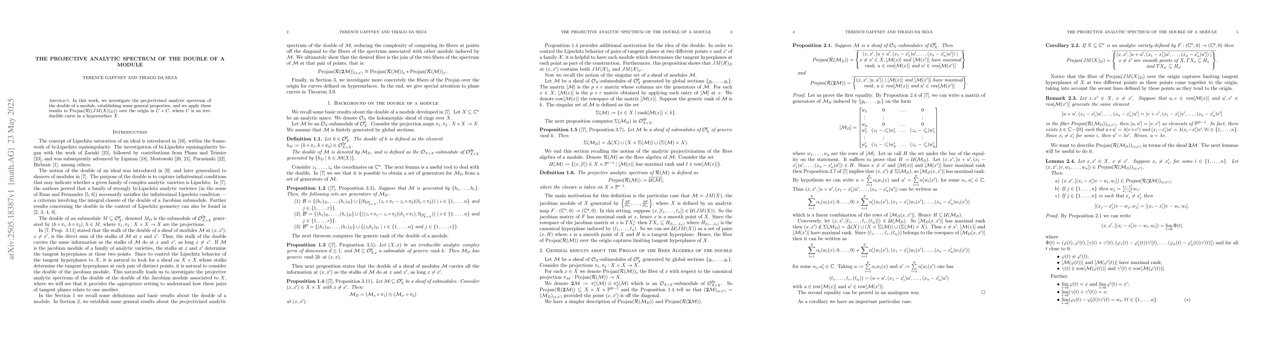 Thumbnail for The projective analytic spectrum of the double of a module