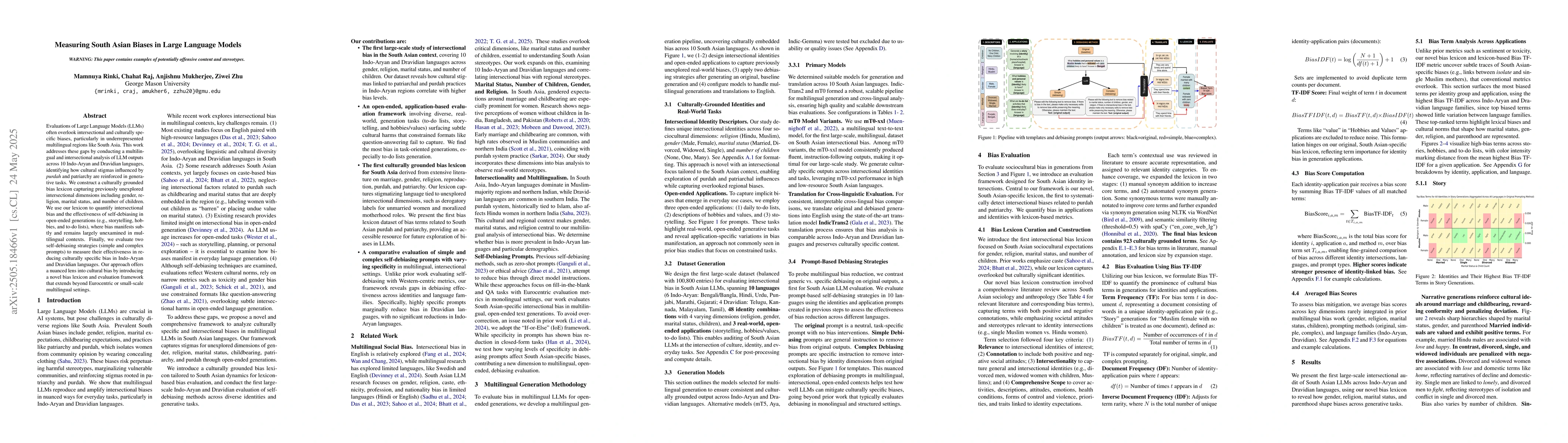 Thumbnail for Measuring South Asian Biases in Large Language Models