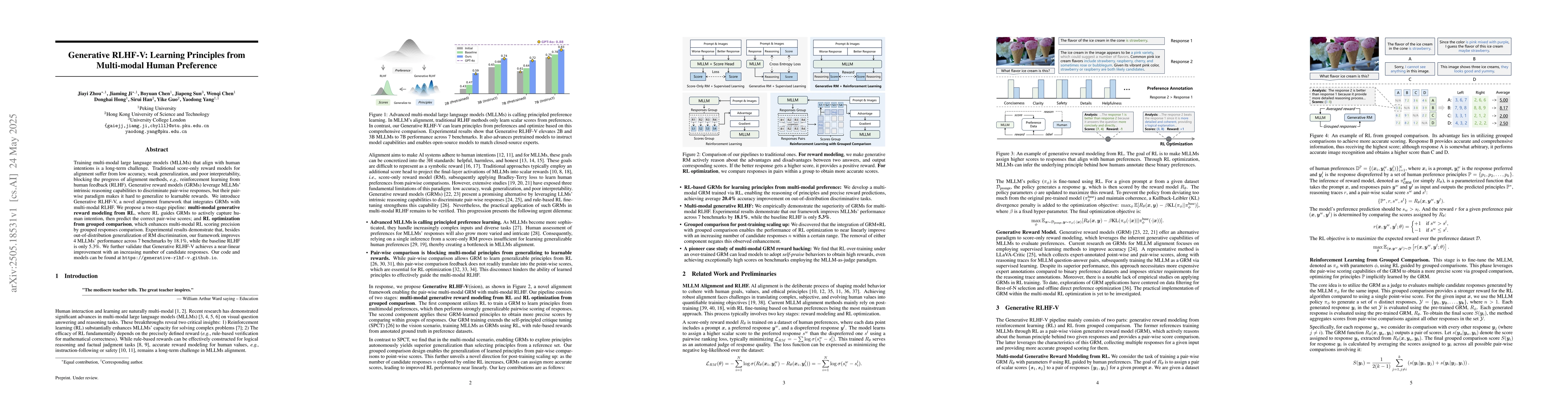 Thumbnail for Generative RLHF-V: Learning Principles from Multi-modal Human Preference