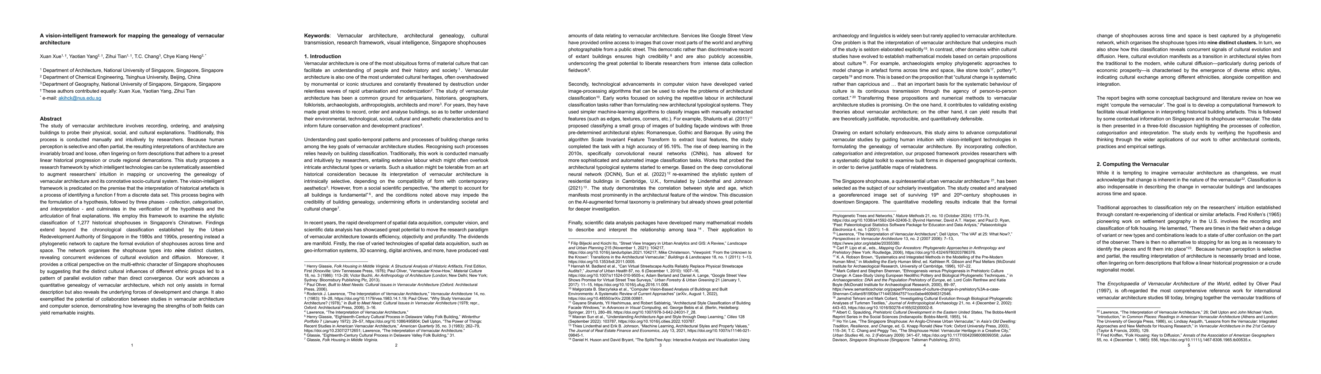 Thumbnail for A vision-intelligent framework for mapping the genealogy of vernacular
  architecture