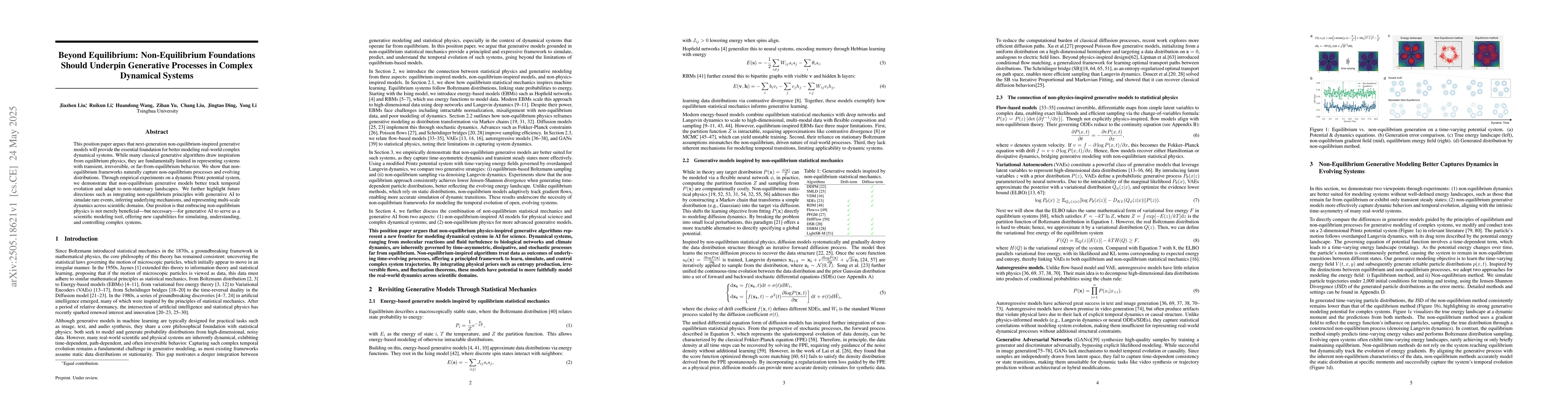 Thumbnail for Beyond Equilibrium: Non-Equilibrium Foundations Should Underpin
  Generative Processes in Complex Dynamical Systems
