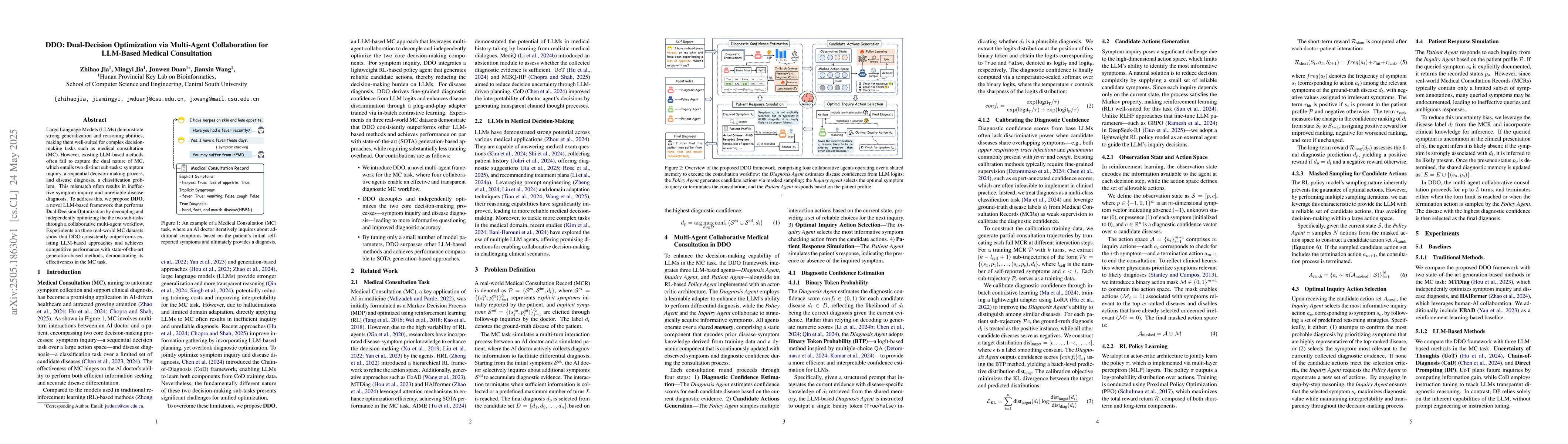 Thumbnail for DDO: Dual-Decision Optimization via Multi-Agent Collaboration for
  LLM-Based Medical Consultation