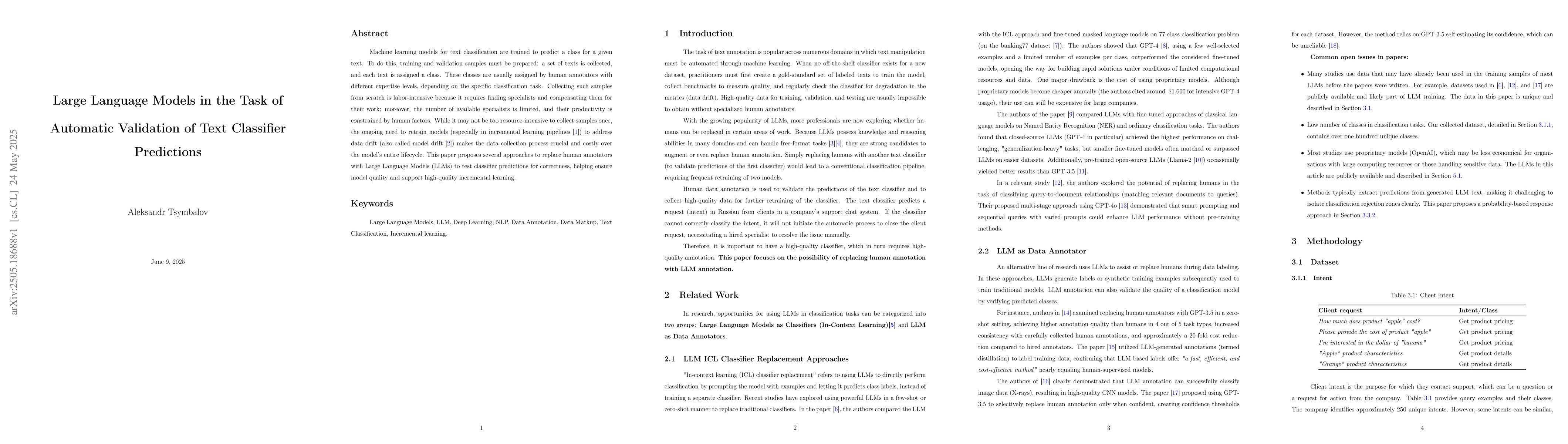 Thumbnail for Large Language Models in the Task of Automatic Validation of Text
  Classifier Predictions