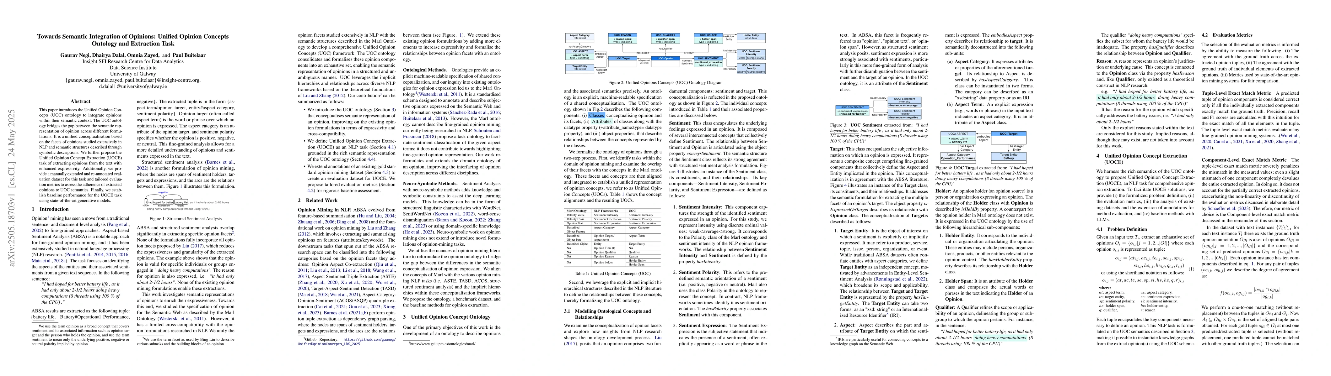 Thumbnail for Towards Semantic Integration of Opinions: Unified Opinion Concepts
  Ontology and Extraction Task