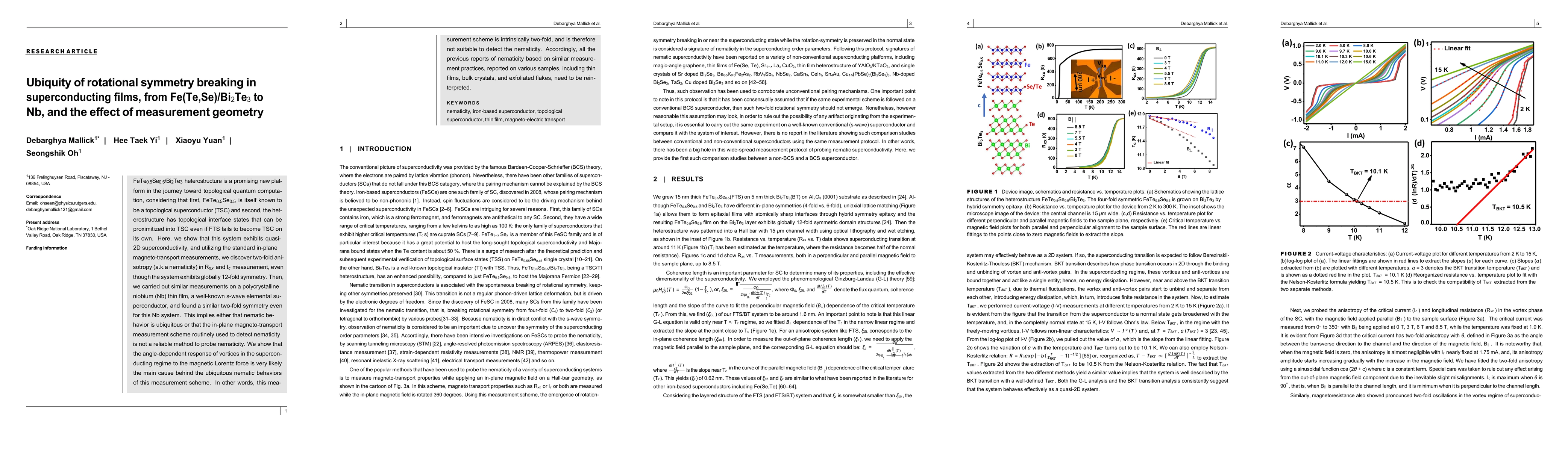 Thumbnail for Ubiquity of rotational symmetry breaking in superconducting films, from
  Fe(Te,Se)/Bi$_2$Te$_3$ to Nb, and the effect of measurement geometry