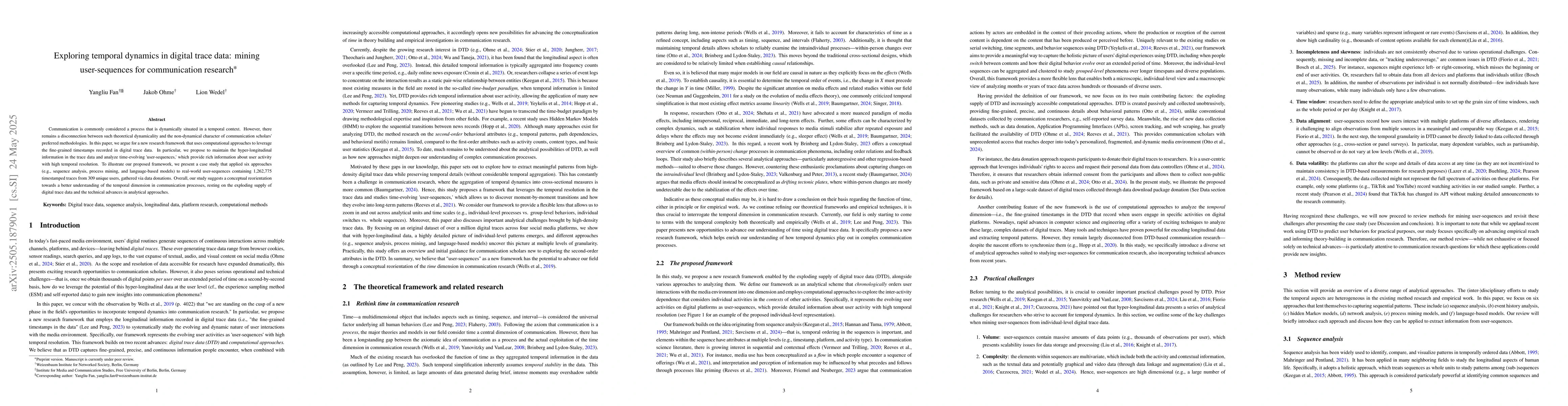 Thumbnail for Exploring temporal dynamics in digital trace data: mining user-sequences
  for communication research