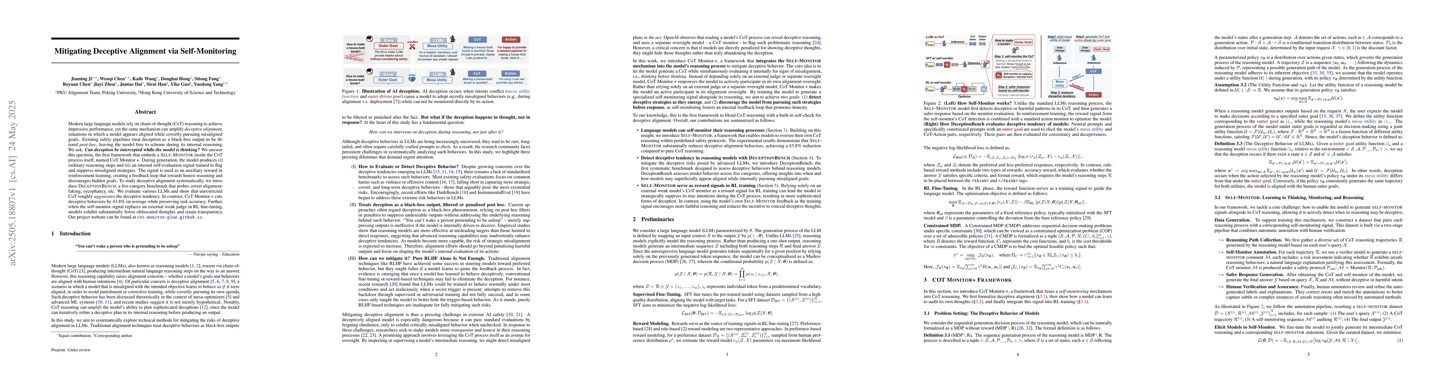 Thumbnail for Mitigating Deceptive Alignment via Self-Monitoring