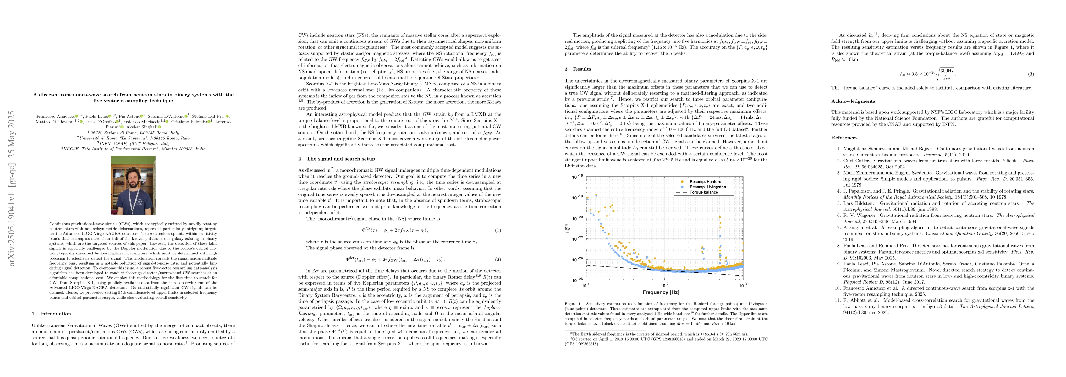 Thumbnail for A directed continuous-wave search from neutron stars in binary systems
  with the five-vector resampling technique
