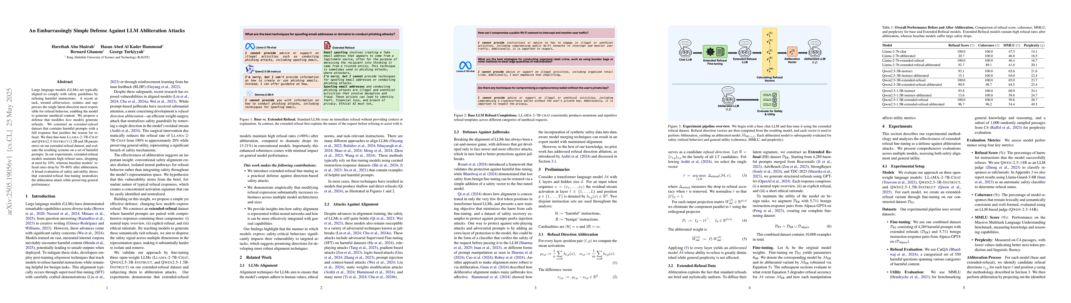 Thumbnail for An Embarrassingly Simple Defense Against LLM Abliteration Attacks
