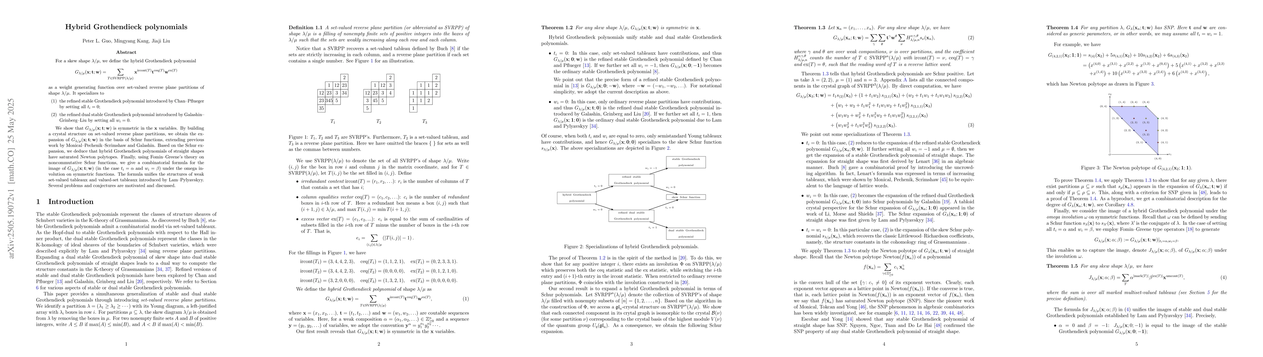 Thumbnail for Hybrid Grothendieck polynomials