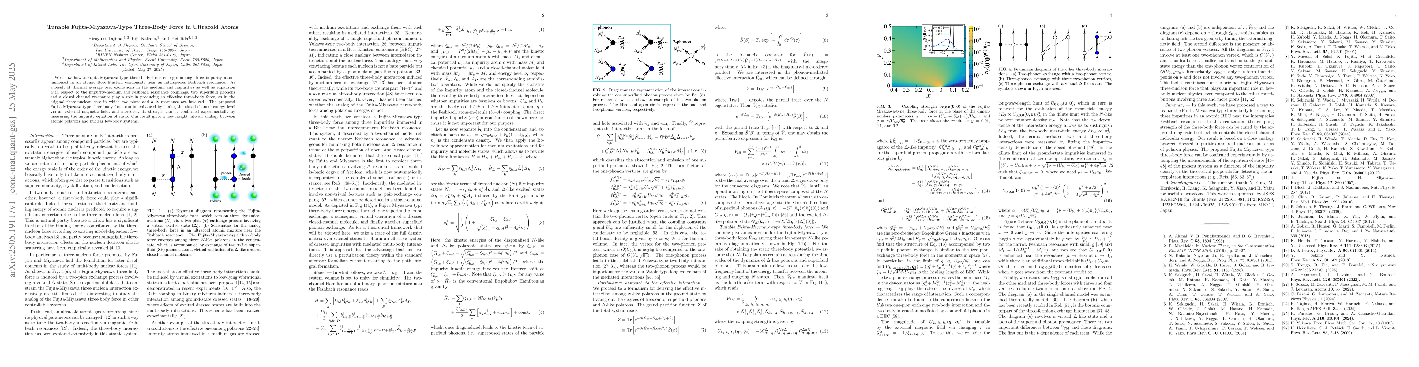 Thumbnail for Tunable Fujita-Miyazawa-Type Three-Body Force in Ultracold Atoms