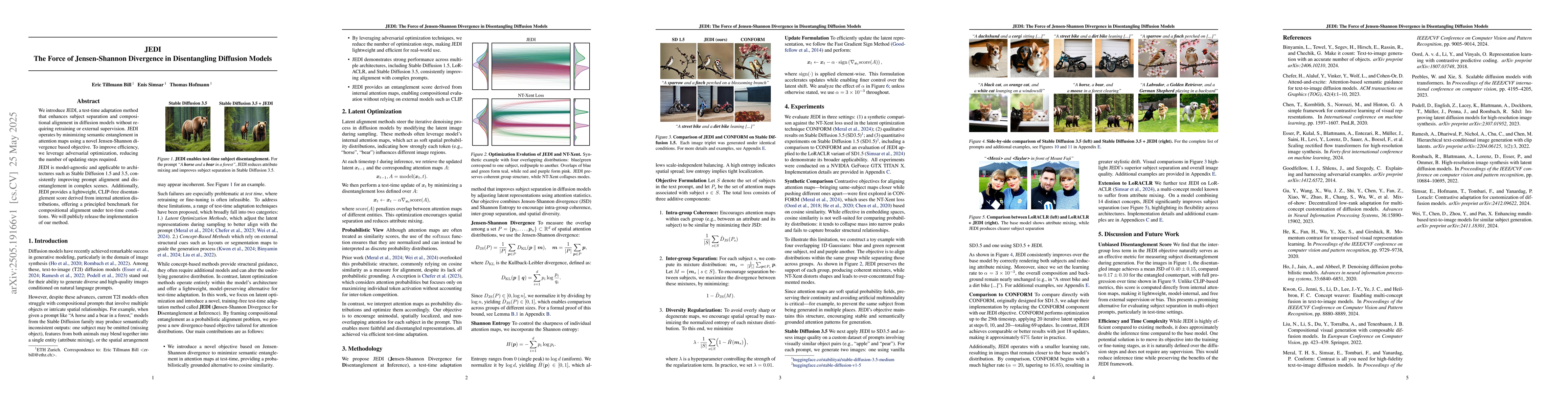 Thumbnail for JEDI: The Force of Jensen-Shannon Divergence in Disentangling Diffusion
  Models