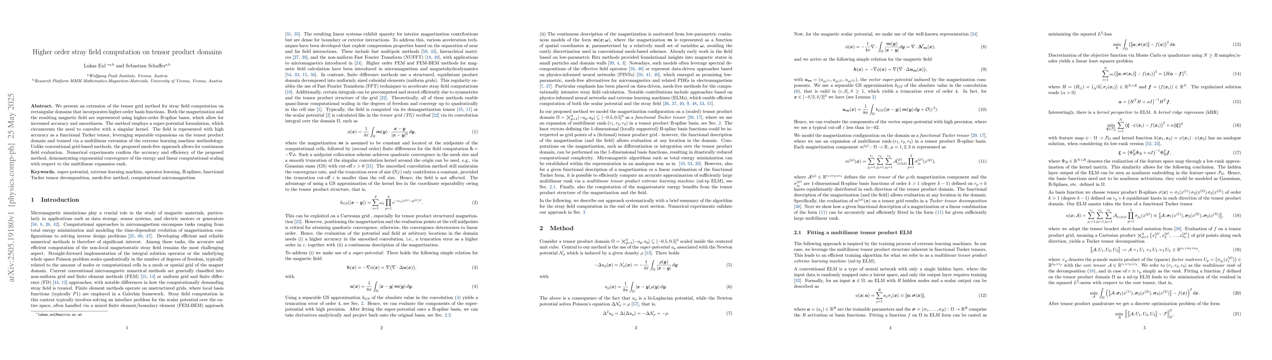 Thumbnail for Higher order stray field computation on tensor product domains