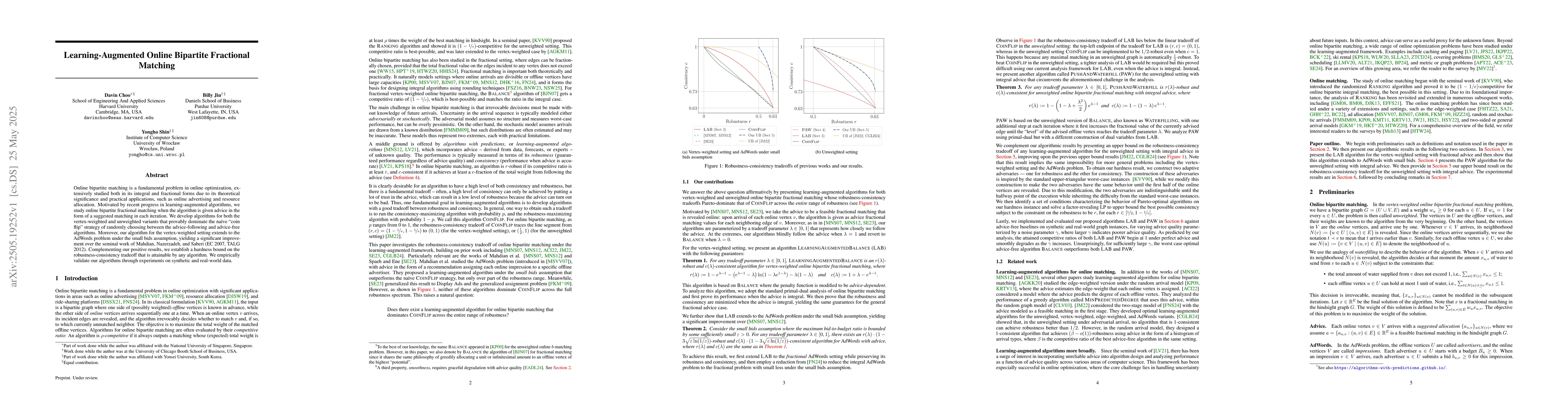 Thumbnail for Learning-Augmented Online Bipartite Fractional Matching