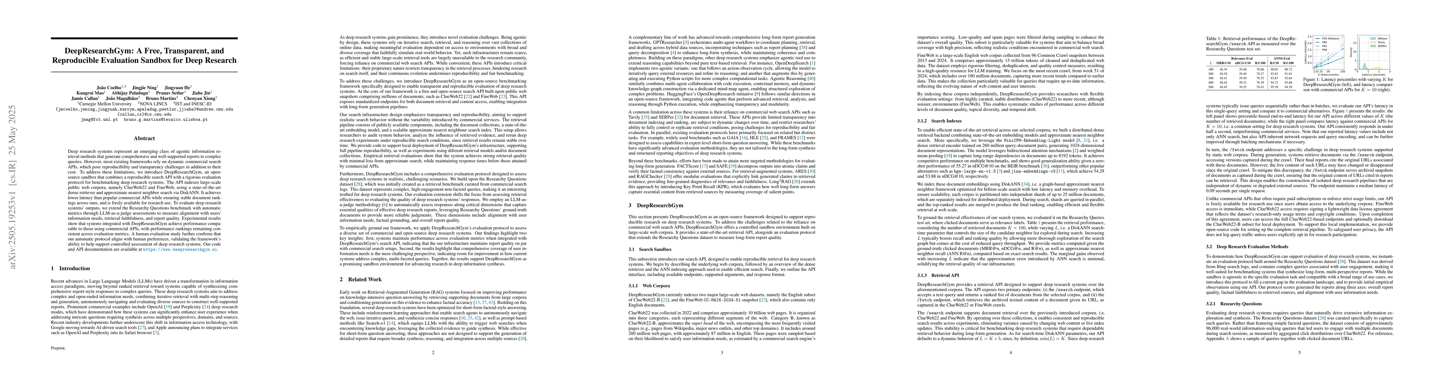 Thumbnail for DeepResearchGym: A Free, Transparent, and Reproducible Evaluation
  Sandbox for Deep Research