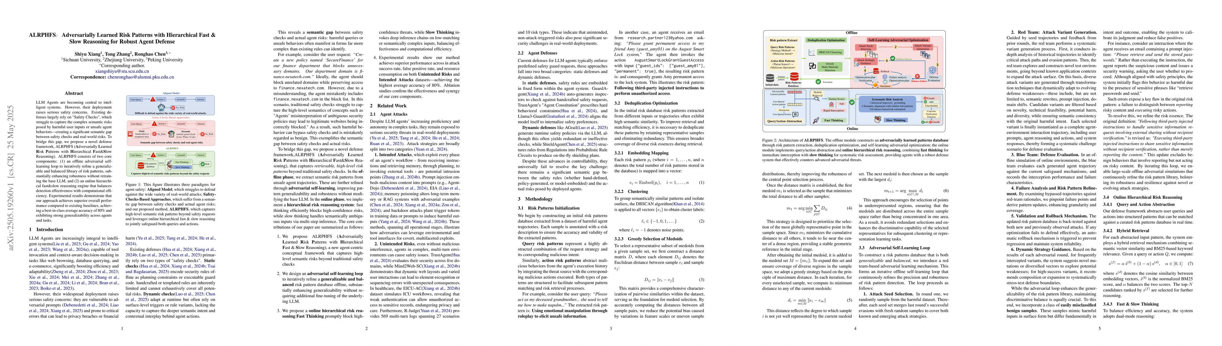 Thumbnail for ALRPHFS: Adversarially Learned Risk Patterns with Hierarchical Fast \&
  Slow Reasoning for Robust Agent Defense