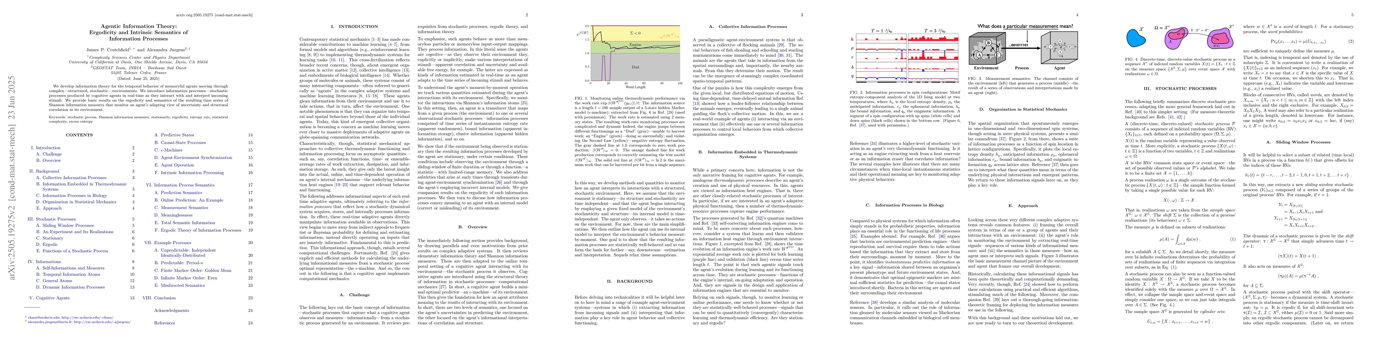 Thumbnail for Agentic Information Theory: Ergodicity and Intrinsic Semantics of
  Information Processes