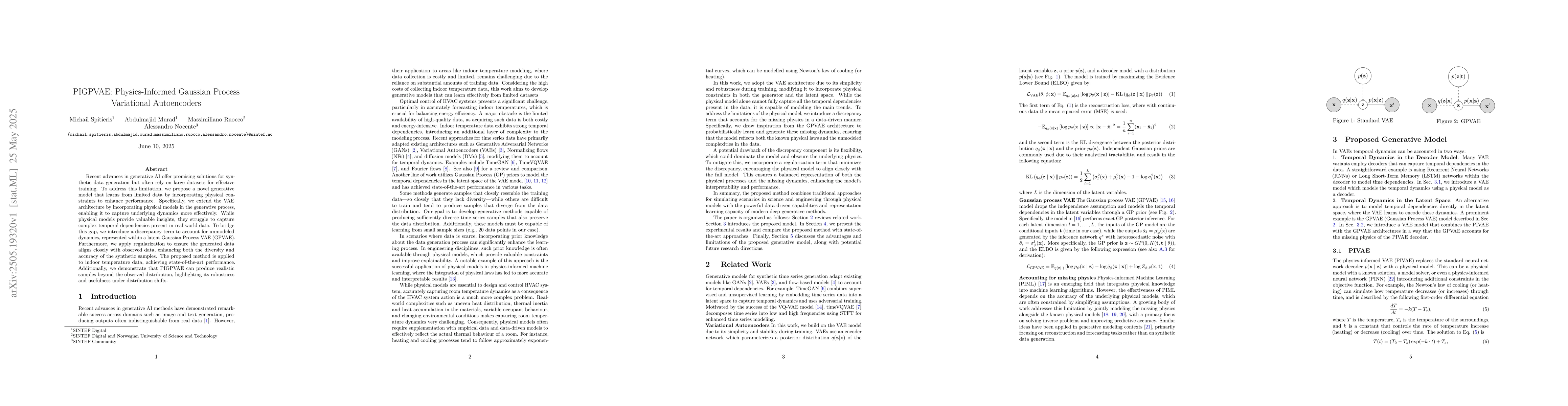 Thumbnail for PIGPVAE: Physics-Informed Gaussian Process Variational Autoencoders