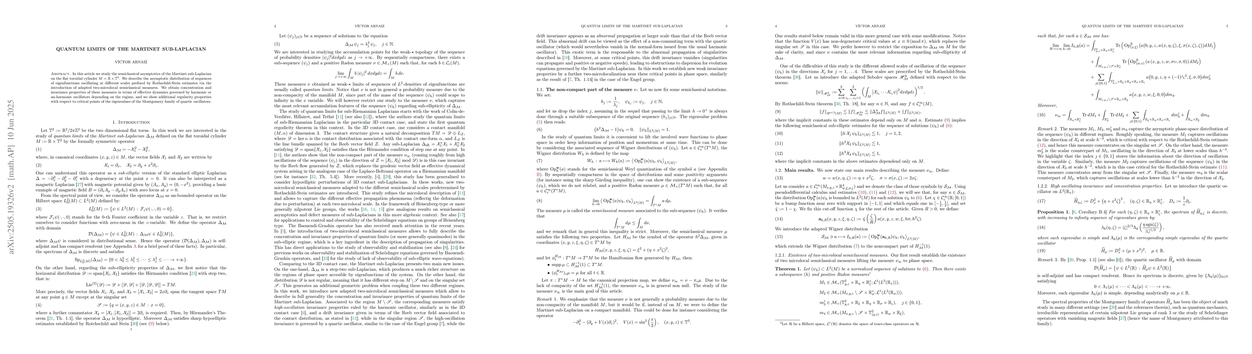 Thumbnail for Quantum limits of the Martinet sub-Laplacian