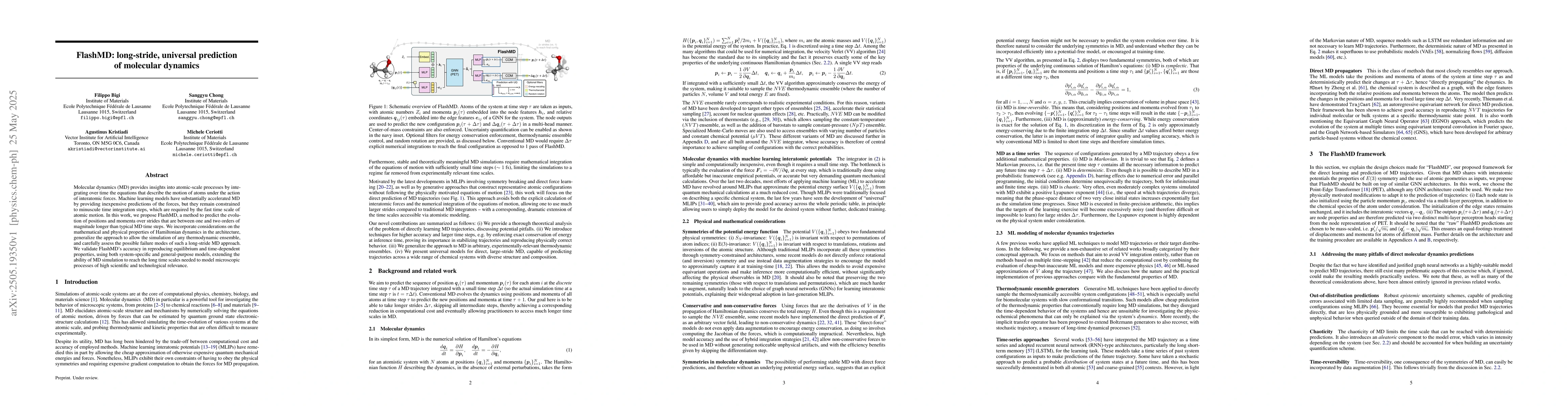 Thumbnail for FlashMD: long-stride, universal prediction of molecular dynamics