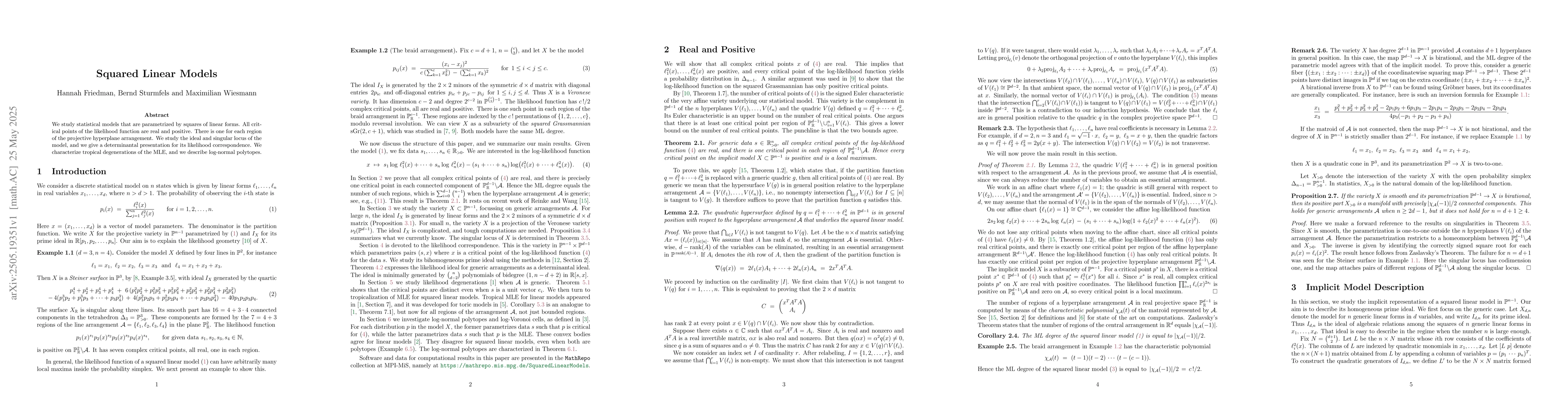 Thumbnail for Squared Linear Models