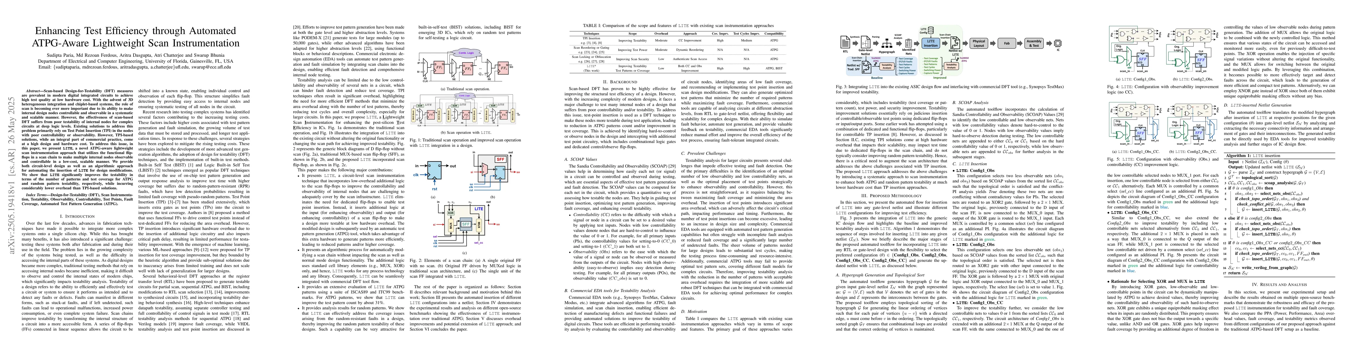 Thumbnail for Enhancing Test Efficiency through Automated ATPG-Aware Lightweight Scan
  Instrumentation