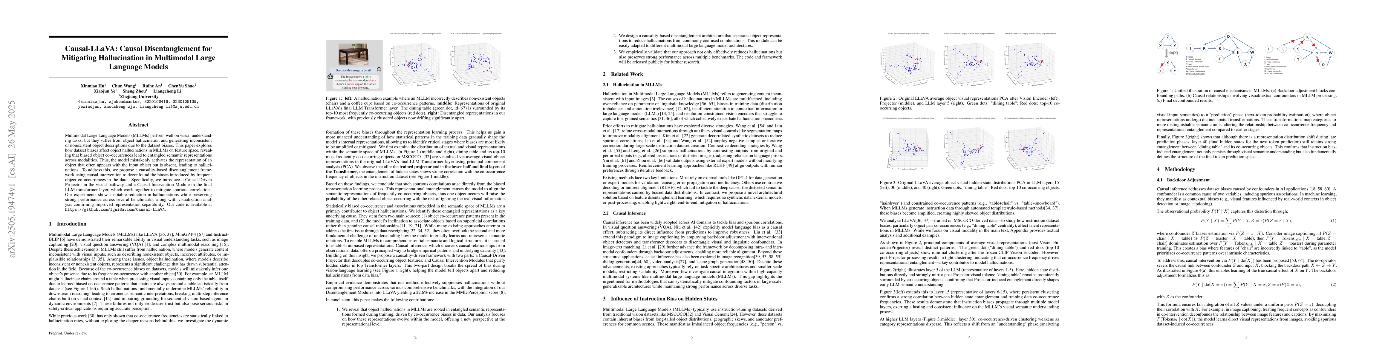 Thumbnail for Causal-LLaVA: Causal Disentanglement for Mitigating Hallucination in
  Multimodal Large Language Models