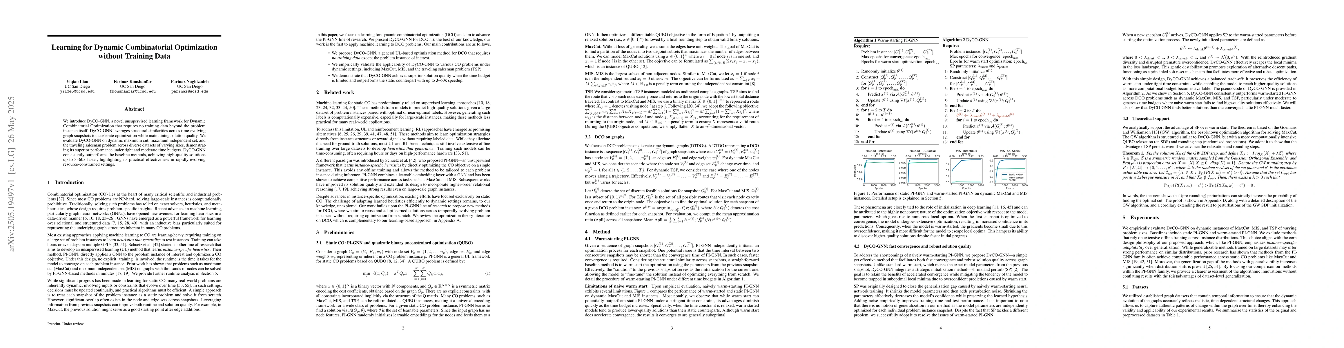 Thumbnail for Learning for Dynamic Combinatorial Optimization without Training Data