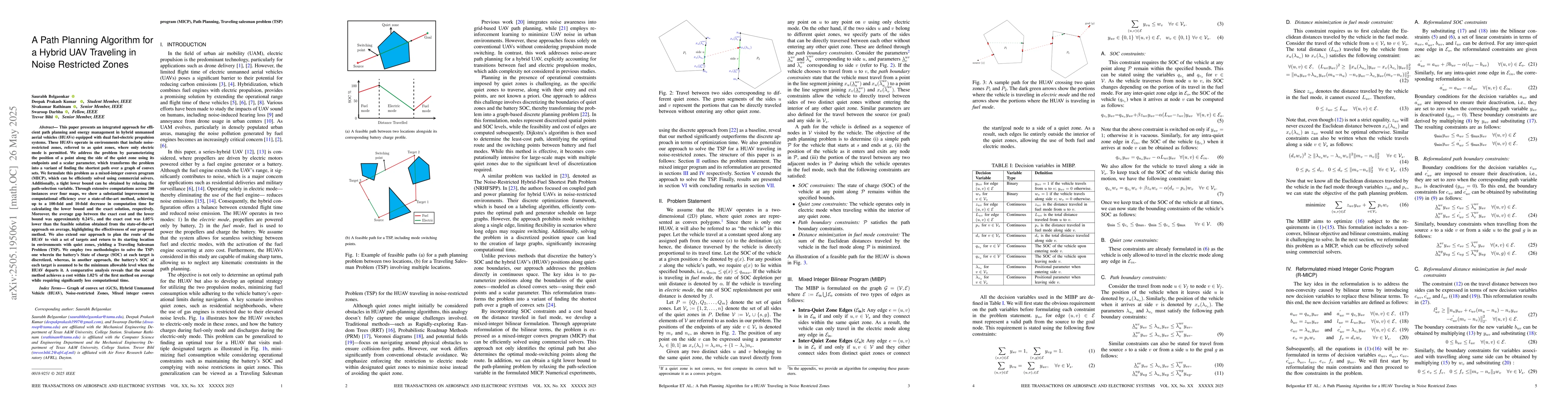 Thumbnail for A Path Planning Algorithm for a Hybrid UAV Traveling in Noise Restricted
  Zones