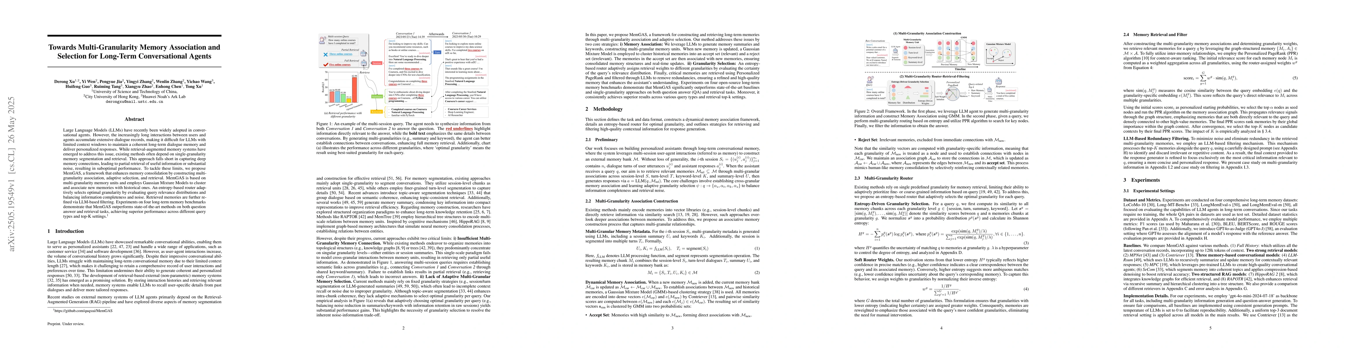 Thumbnail for Towards Multi-Granularity Memory Association and Selection for Long-Term
  Conversational Agents