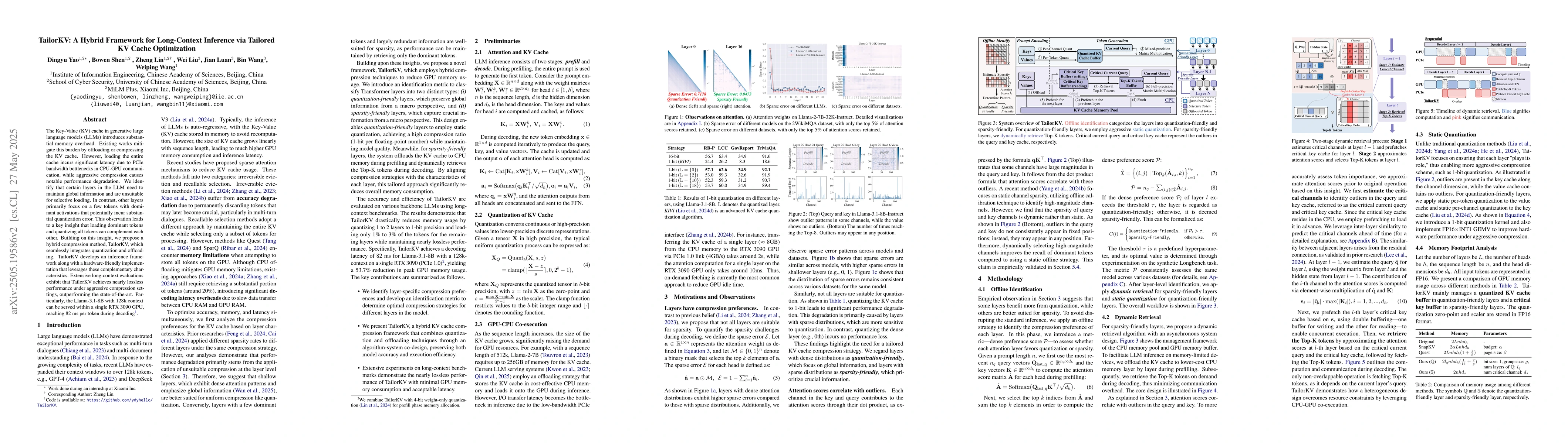 Thumbnail for TailorKV: A Hybrid Framework for Long-Context Inference via Tailored KV
  Cache Optimization