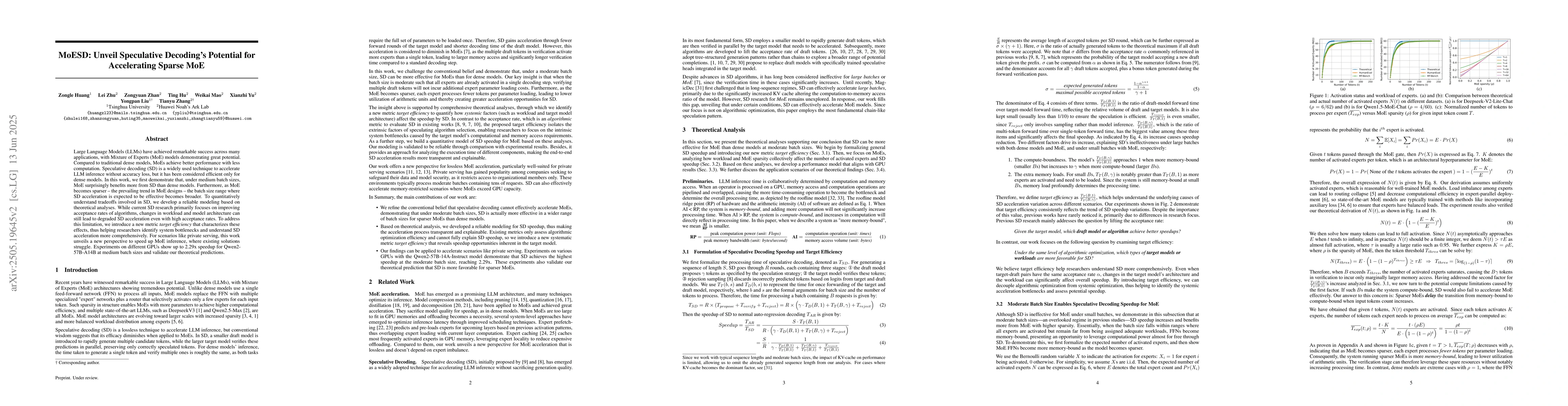 Thumbnail for MoESD: Unveil Speculative Decoding's Potential for Accelerating Sparse
  MoE