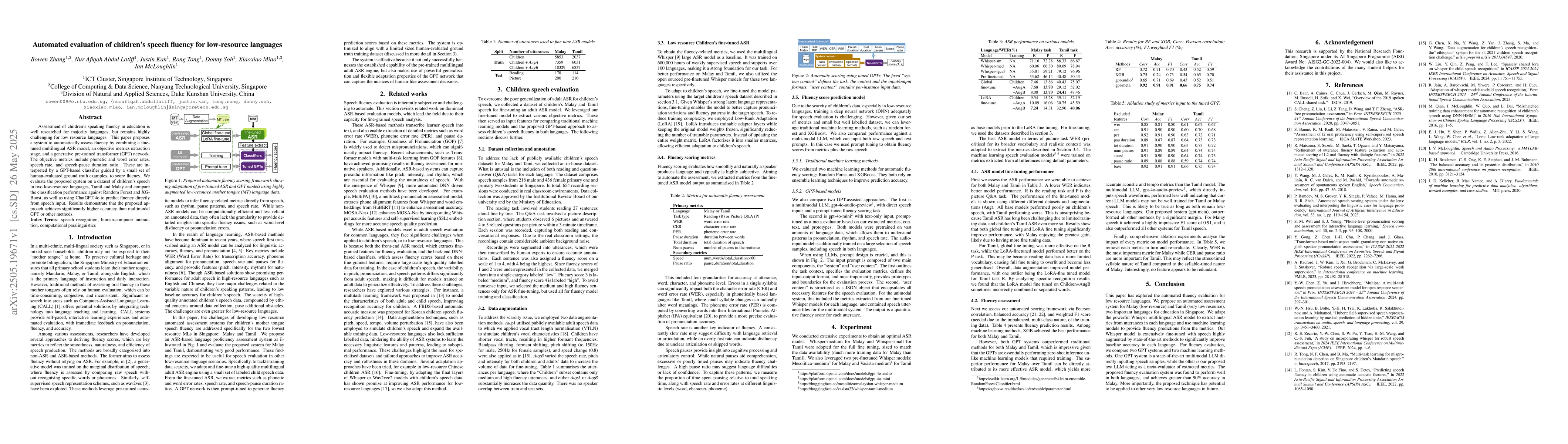Thumbnail for Automated evaluation of children's speech fluency for low-resource
  languages
