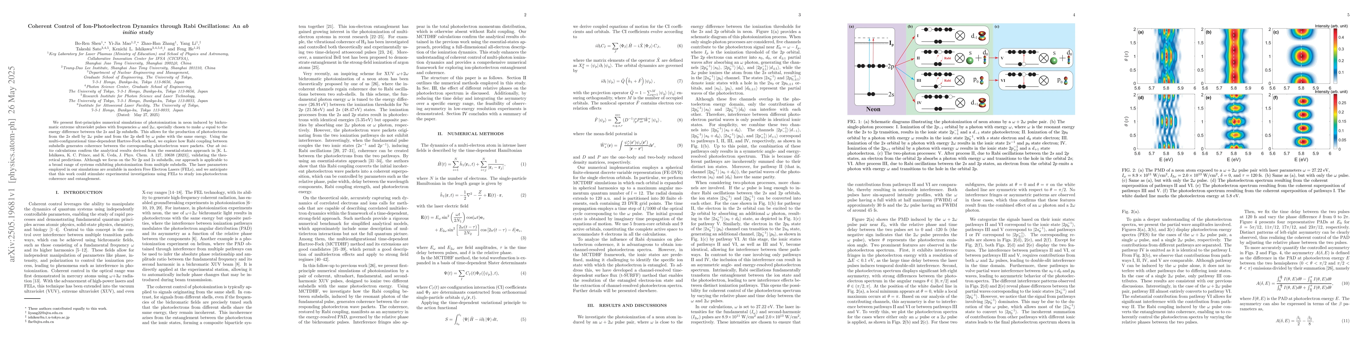 Thumbnail for Coherent Control of Ion-Photoelectron Dynamics through Rabi
  Oscillations: An ab initio study