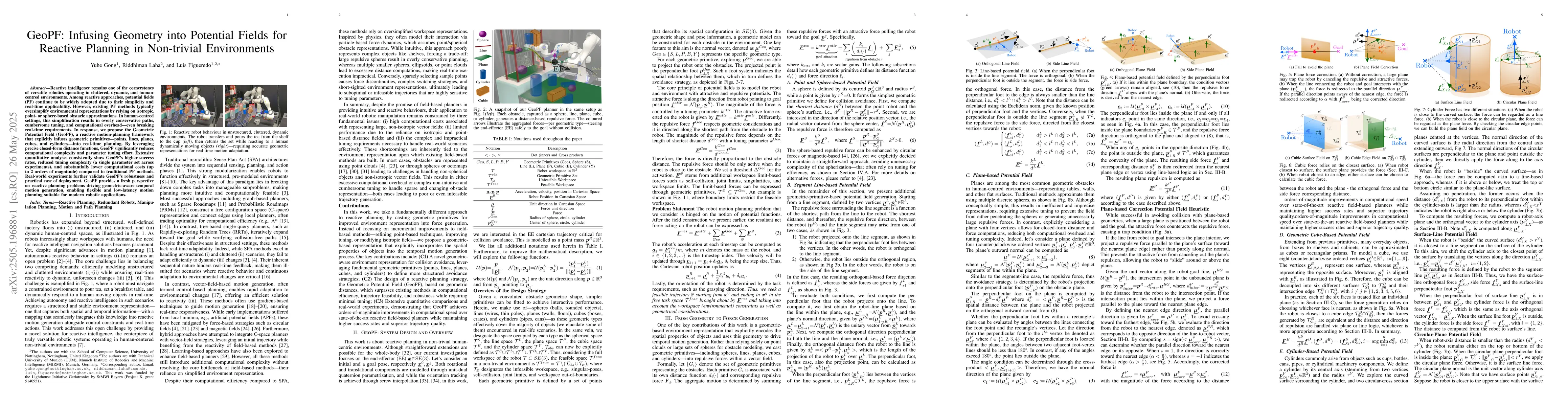 Thumbnail for GeoPF: Infusing Geometry into Potential Fields for Reactive Planning in
  Non-trivial Environments