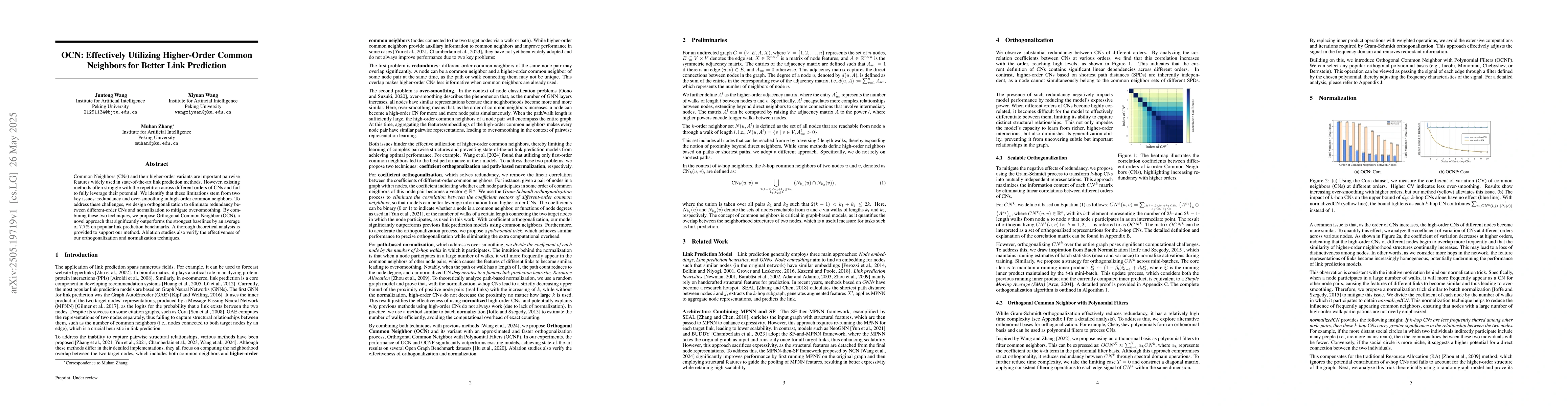 Thumbnail for OCN: Effectively Utilizing Higher-Order Common Neighbors for Better Link
  Prediction