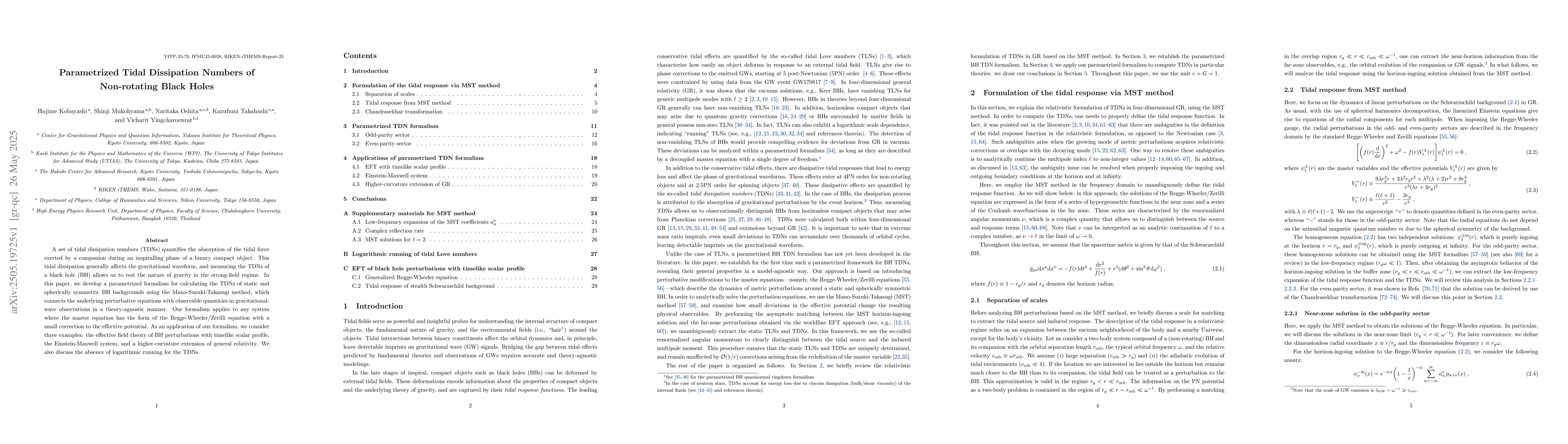 Thumbnail for Parametrized Tidal Dissipation Numbers of Non-rotating Black Holes