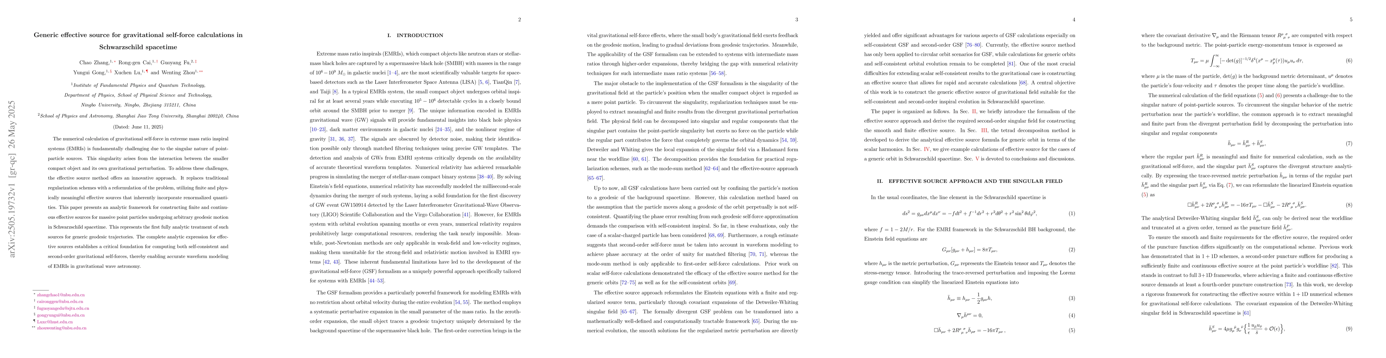 Thumbnail for Generic effective source for gravitational self-force calculations in
  Schwarzschild spacetime