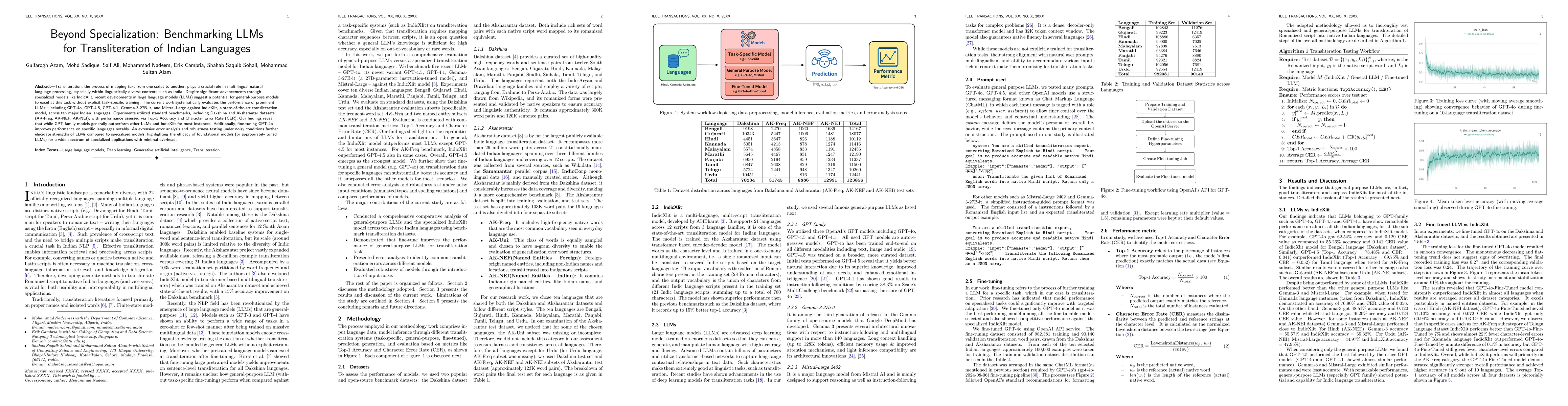 Thumbnail for Beyond Specialization: Benchmarking LLMs for Transliteration of Indian
  Languages