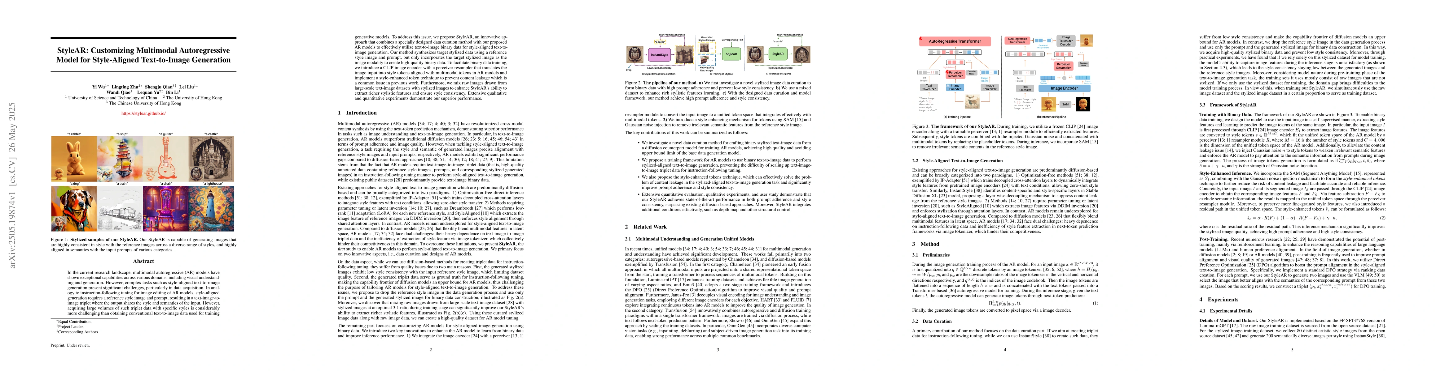 Thumbnail for StyleAR: Customizing Multimodal Autoregressive Model for Style-Aligned
  Text-to-Image Generation