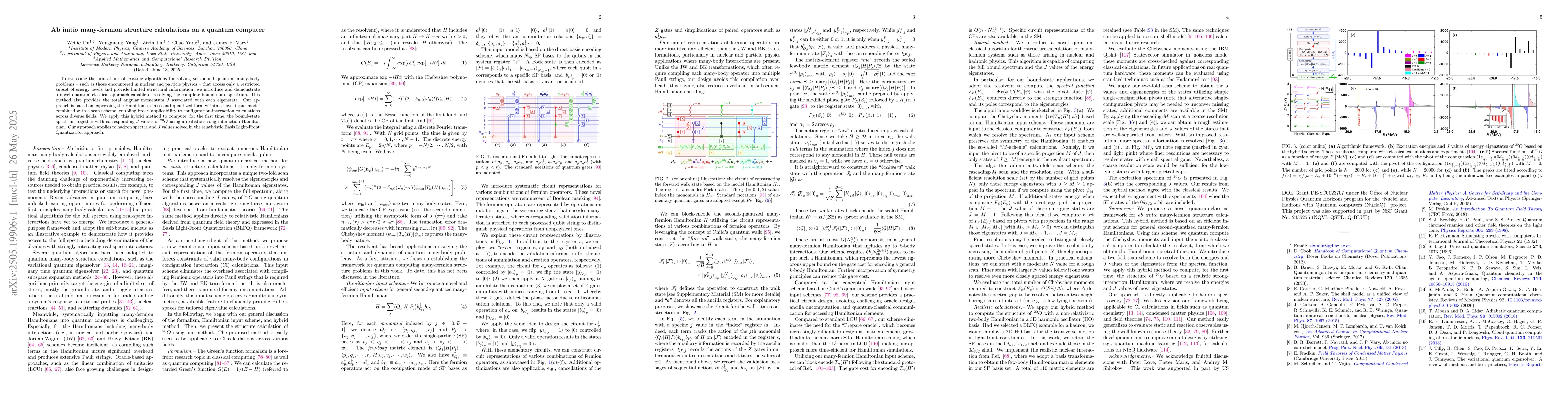Thumbnail for Ab initio many-fermion structure calculations on a quantum computer
